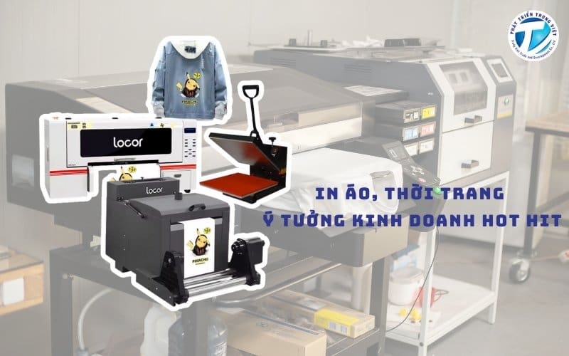 In áo với máy in decal và máy ép nhiệt